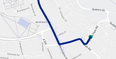 Marathon route map